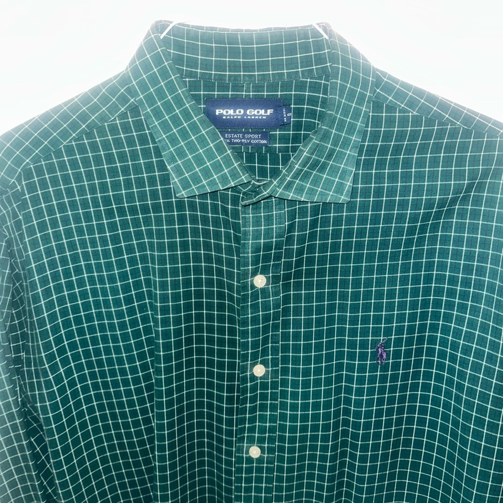 Polo by Ralph Lauren Green Plaid Dress Shirt